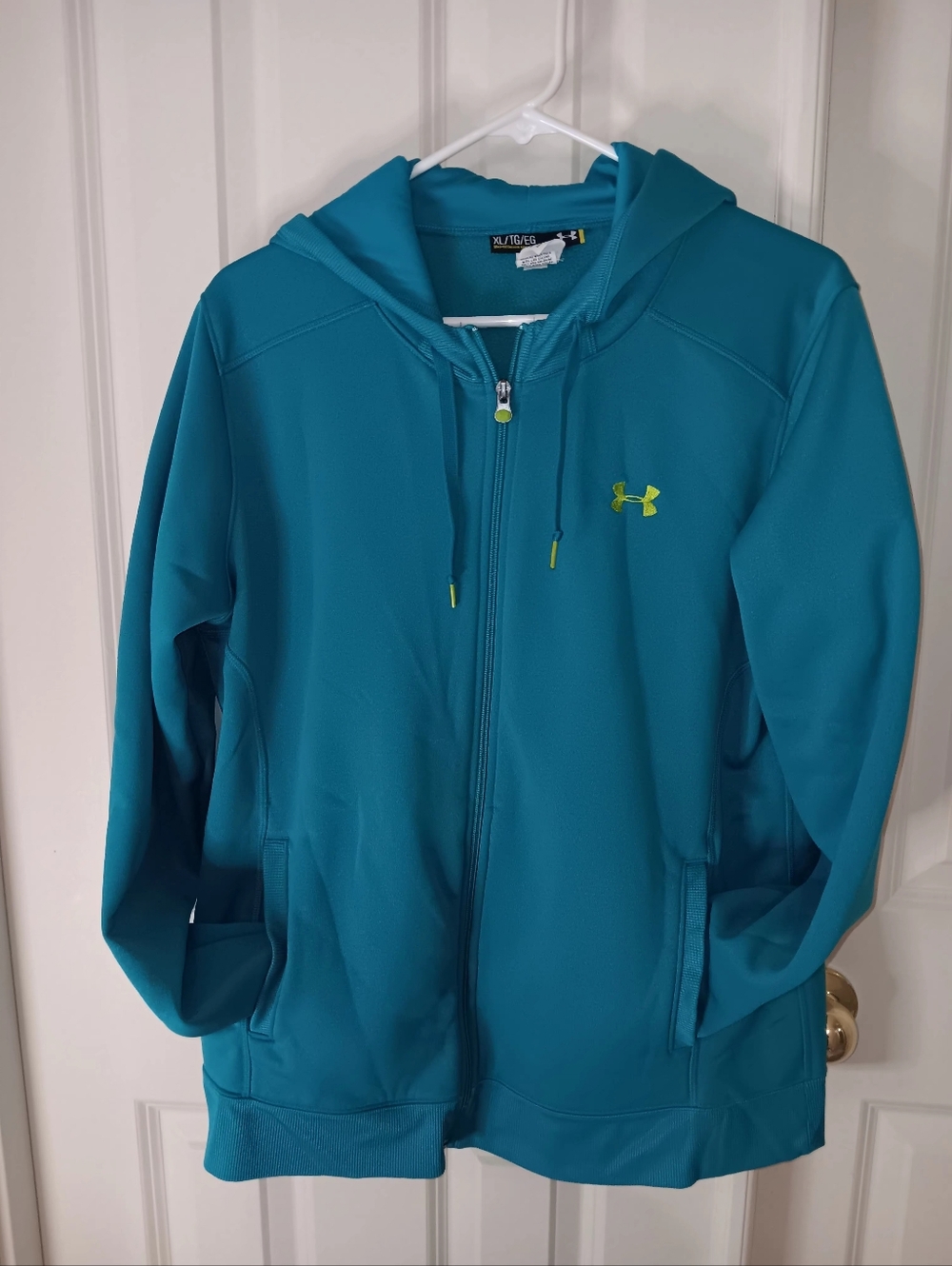 Under Armour Women's Teal Zip-Up Hooded  Sweatshirt